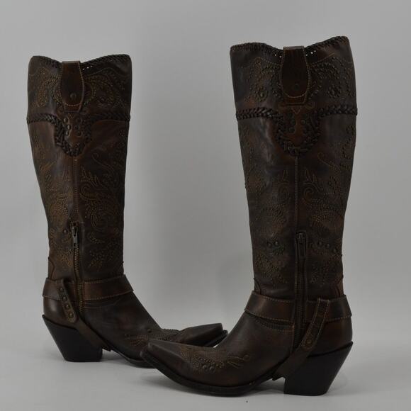 Corral Women's Sz 8.5 Whip Stitch Knee High Boots G1116 - Picture 8 of 15